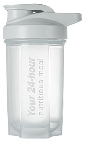 MIGIFTDY Protein Shaker Flasche 500ml mit Mixer Ball Eiweiß Auslaufsicher Sicherer Trinken Flip Cap Shake Cup Wasserflasche für Puderstreuer Gym Sport Ergänzung Fitness Workout (Grau)