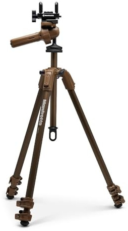 Manfrotto ALPHA S.H.O.T. Grip Kit, Aluminiumstativ, 360 graders roterande huvud, universalfäste för gevär, optik, 200 PL optisk platta, sportskytte, observation, utomhusaktiviteter