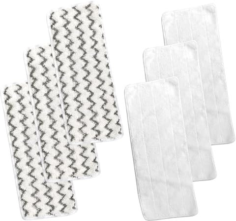 6 Stück Ersatzbezüge Pads für Vileda Steam XXL/PLUS XXL Dampfreiniger, Waschbare Wiederverwendbar Ersatzbezug Power Pad Kompatibel mit Vileda Steam XXL Mikrofasern für Alle Bodenarten