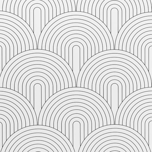 Arthome Nera Bianca Autoadesiva Carta da Parati,44cmx3m Moderna carta Geometrica Adesiva Impermeabile Rimovibile Vinile Pellicola Decorativo per Bagno,Soggiorno,Cassetti