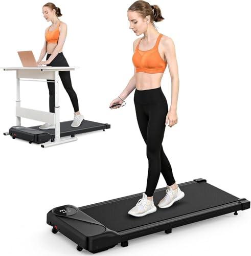 Tapis Roulant avec Télécommande et écran LCD Moteur 2,5 CV Pas d'assemblage | Walking Pad Tapis de Course Ultra Silencieux Compact pour Maison/Bureau