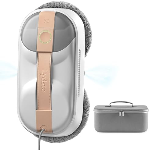 Lydsto WL09 Robot Nettoyeur de Vitres, Robot Laveur Vitre avec Double Pulvérisation Ultrasonore, 6000Pa, Télécommande, Triple Sécurité, Kit Complet avec Boîte de Rangement et 10 Chiffons