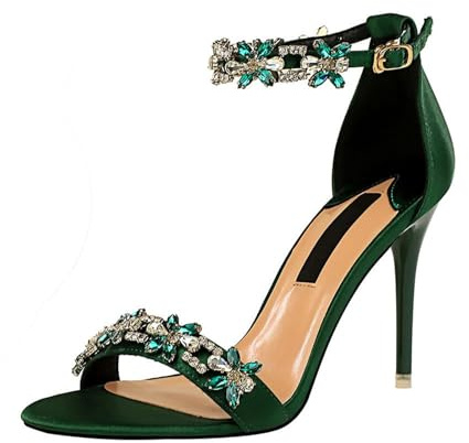 Sandales à Talons Aiguilles pour Femmes 9 CM Sexy Chaussures de soirée Escarpins à lanières Stiletto-Numeric_38
