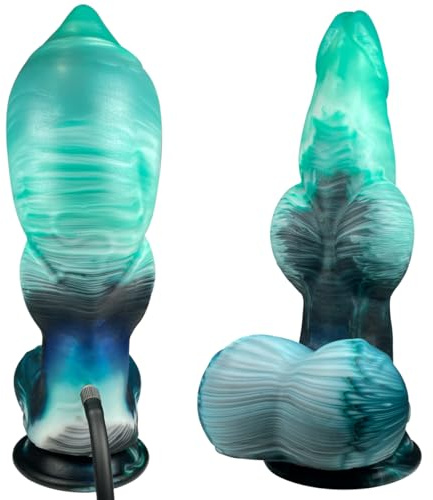 Fantasy Dog Knot Dildo 23 cm – Godemiché Gonflable Épaisseur Réglable, Grand Dildo Cheval & Plug Anal Gonflable Épais, Avec Ventouse Puissante, Jouet Adulte pour Femmes et Hommes