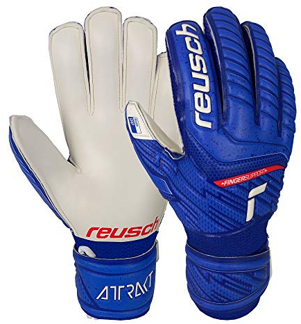 Reusch Guanti da portiere per bambini e ragazzi | Protezione delle dita | Prensione affidabile e traspirabilità | Per allenamenti e partite | Erba sintetica ed erba naturale | Taglie 3,5-8