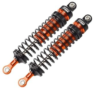 Aluminum 6061-T6 Front Adjustable Spring Dampers (102mm) for LOSI 1/10 Hammer Rey U4 Rock Racer-LOS03030 Upgrades - Orange