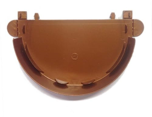 TESTATA CHIUSURA TERMINARE PER GRONDAIA GRONDA IN PVC COLORE RAME DAKOTA 125 mm