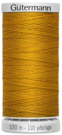 Gütermann Fil M782 Fil à coudre extra résistant en polyester 100 m pour machine à coudre pour toutes les coutures très sollicitées (412 jaune ocre)