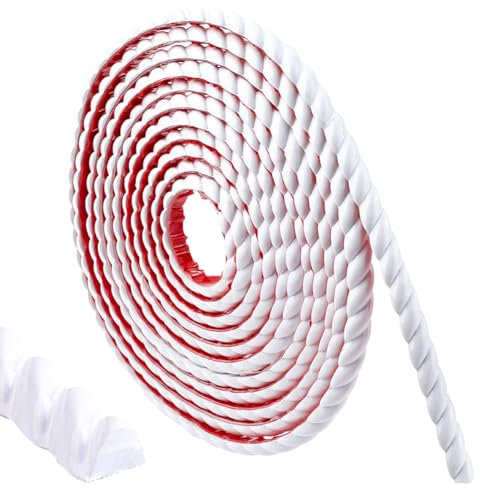 craspire Moulure Flexible 16.4 pi X 0.4 po Autocollante Imperméable à Peindre pour Mur Miroir Bordure de Carrelage pour Sol Meubles Plinthes Comptoir Bordure Décoration Porte Armoire