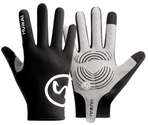 Qsvbeeqj 1 paio di guanti da ciclismo a dita intere, guanti da mountain bike, guanti imbottiti antiscivolo, guanti da ciclismo per uomini e donne