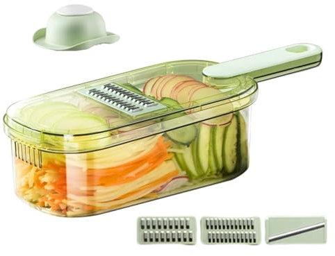Affettaverdure Per Frutta E Verdura - Affetta Cetrioli,Grattugia Regolabile Per Patate Pomodori Carote Cetrioli Insalata Pane