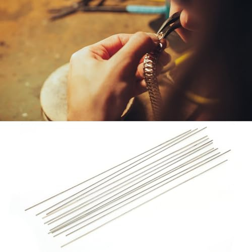 KooingTech Scroll Saw Blades, 12PCS Coping Saw Blades Saws Cutting Blades, Tungsten Steel Spiral Jewelry Cutting Teeth Blades (1#)