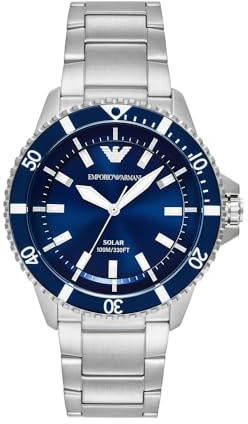 Emporio Armani Herren 42MM Silberfarbene Edelstahluhr, AR11697