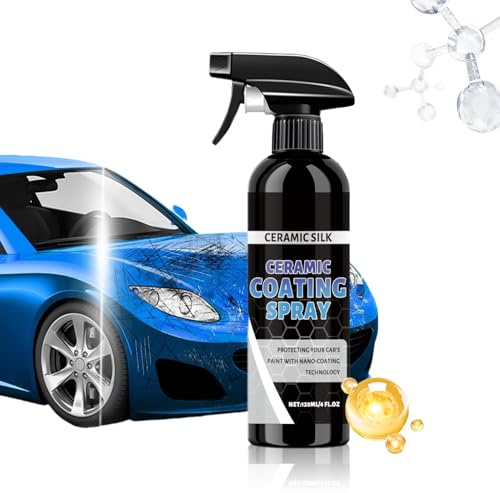 Rivestimento Ceramico Spray Per Auto,Liquido Lucidante Auto 120ml 4oz - Detailing Idrorepellente Per Vernice Vetri Cerchioni Fari,Caravan Moto Barche Parabrezza