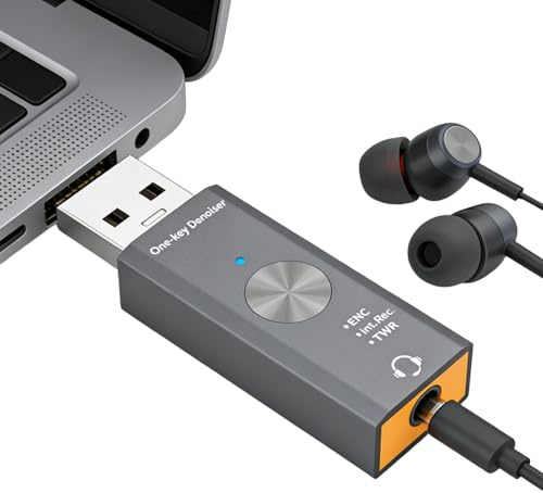 Tarjeta de Sonido para PC Adaptador USB A 3.5mm con Reducción Ruido