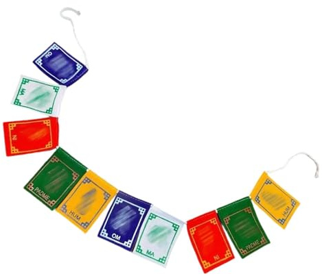 Mini Banderas de Oración Tibetanas 5 Colores de los Elementos Banderas