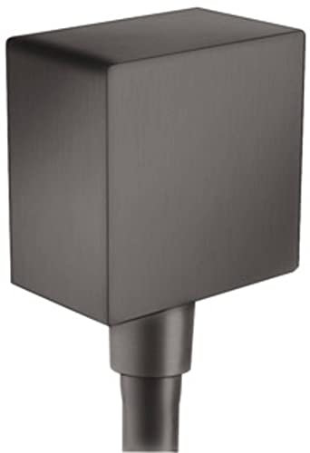 hansgrohe FixFit Uscita a muro Square con valvola antiriflusso, cromo nero satinato, 26455340