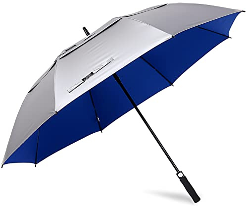 G4Free - Ombrello da golf con protezione UV da 157,7 cm, apertura automatica, extra large, antivento, per sole e pioggia, doppia copertura.