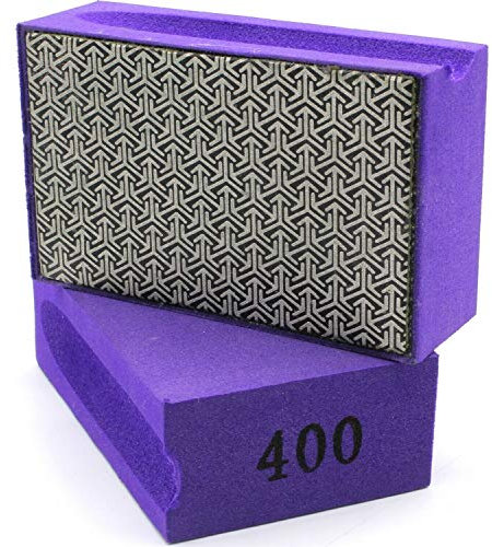 1x Schleifschwamm Körnung 400 Handschleifpad Diamantpad Schleifpad zum schleifen oder entgraten von Fliesen, Keramik, Glas, Marmor, Natur- oder Kunststein