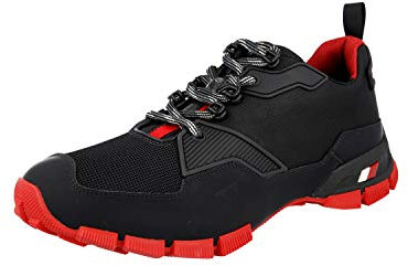 Prada Herren Schwarz Leder Sneaker 4E3147 43.5 / UK 9.5