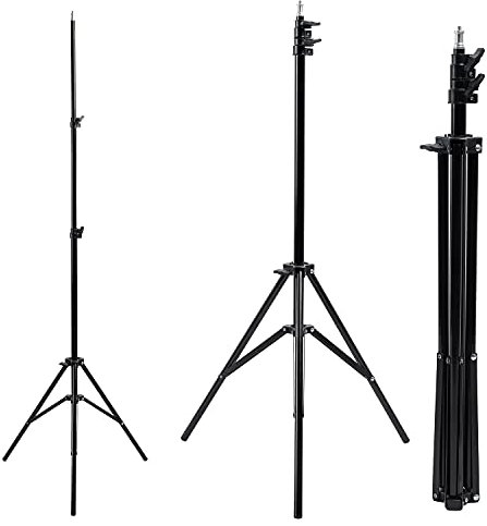 Maclean MC-163 Lampenstativ für 12 Ringlicht | Höhenverstellbar 62–190 cm | Tragkraft 3 kg | Lichtstativ zusammenklappbar | Stabiles Dreibein Stativ für Foto & Video