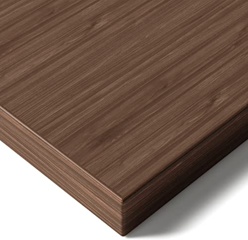 Desktronic Tischplatte 120x60 cm Schreibtischplatte – Perfekt für höhenverstellbare Schreibtische, Esstische und mehr – Made in Europe – 25 mm stabile Tischplatte langlebig (Nussbaum)