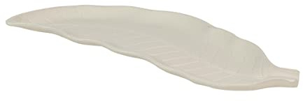 Bandeja de Madera para Centro de Mesa – Plato para Joyería, Llaves, Elementos Decorativos - Ideal para Entrada, Comedor, Baño - Material MDF - Largo 36,5 cm x Ancho 14 cm (Modelo 3 - Crema)
