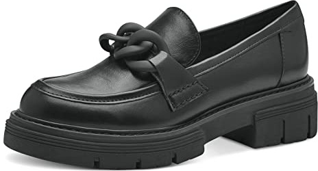 MARCO TOZZI Mocassins à Talons élégants pour Femme, Noir, 36 EU