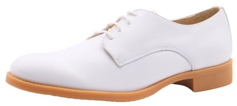 PASARELA - Zapatos de Piel para Bandas Música Unisex en Color Blanco Piel Hombre Color: Blanco Talla: 39
