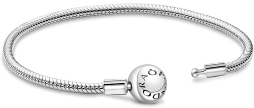 APUUESN Charms Anhänger Armband Verschluss 19CM Damen,ME Charm Moments Armbänder Sterling Silber S925,Schlangenkette Fake Bracelet,Armreif Schmuck,Geschenk für Frauen Geburtstag
