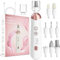 AOGOE Set de Manicura y Pedicura Electrico Inalámbrico, Lima de Uñas Electrica Recargable de 5 Velocidades, Lima Eléctricas Uñas con Led y 8 Brocas, Torno de Uñas Para el Cuidado de Manos y Pies