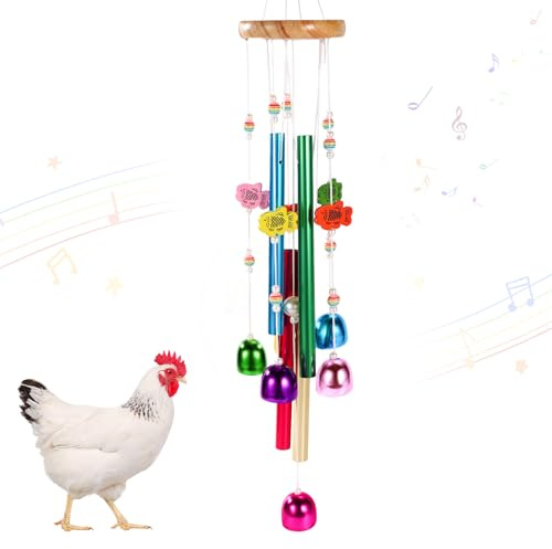 Gosknor Giocattoli per Pollai, Giocattoli di Arricchimento Campanelli Eolici Colorati Decorazioni Sospese Campanelli Divertenti Accessori per Pollaio Uccelli Pappagalli Parrocchetti Inseparabil