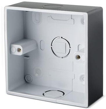 Surface Mounted Electrical pattress Box Black 1 Gang Stylish and Durable Box for Mounting Electrical Devices(1 Pack)