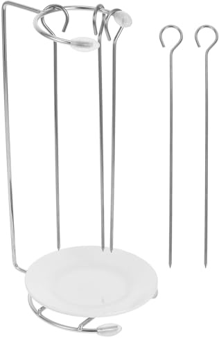 Tofficu Supporto per Spiedini Barbecue in Acciaio Inossidabile Resistente Antiruggine Porta Arrosticini Multiuso per Carne Verdure e Pesce Facile da Pulire e Maneggiare per Grigliate