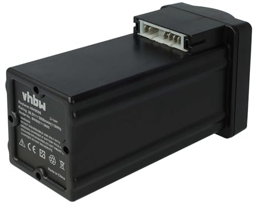 vhbw Akku kompatibel mit Wolf Garten Power 37, 40, 34 Rasenmäher (3000mAh 36,5V Li-Ion)