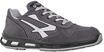U-Power Red Lion Push, Unisex-Sicherheitsschuhe, leichte, flexible, pannensichere Lederturnschuhe, mit Infinergy-Einsatz, mit Aluminium-Zehenkappen - Grey 42