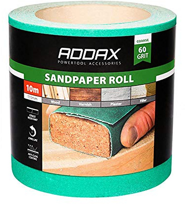 TIMCO 60 Grit Sandpaper Roll - Green -115mm x 10m