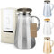 ACQUA di Amalfi AMALFI Carafe en verre - 2 litres Avec couvercle acier inoxydable/bambou Insert à fruits Anti-fuite Peut également servir de théière