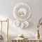 Dremidland Specchi da Parete Rotondi Fatti a Mano in Macramè, Specchio da Parete con Frangia Specchio Decorativo Piuma Ciondolo Ornamento per Appartamento Soggiorno Camera da Letto