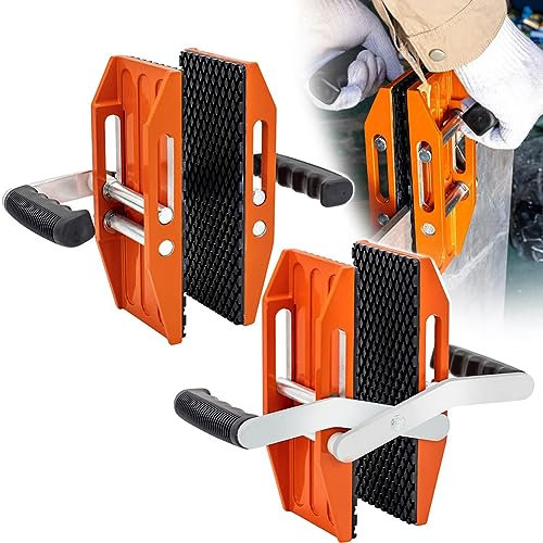 ESASAM Abrazaderas de Transporte de Piedra de Doble Mano, 2 Abrazaderas de Transporte de Piedra de Doble Mano, con Abrazadera de elevación de losa de Piedra revestida de Goma para losas de Vidrio