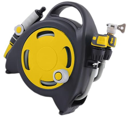 Avvolgitubo retrattile | Avvolgitubo automatico | Avvolgitubo da giardino | Rack di stoccaggio a spruzzo d'acqua ad alta pressione, spray da giardino portatile con carrello avvolgitubo, stoccaggio per