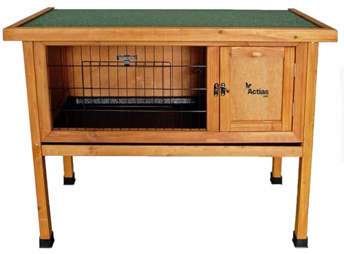 Actiaspet 3ft Wooden Rabbit Guinea Pig Hutch (Wood, Single Tier - 3ft)
