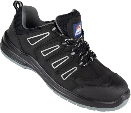 Himalayan 4214 Safety Trainers Men Suede Lightweight S3 SRC Sip Resistant Safety Shoes for Men, Black, UK 12