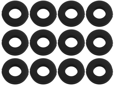 EasyByMall 12 amortiguadores de vibración de raqueta de tenis, amortiguadores de silicona para raquetas de tenis y squash, reduce la vibración de las cuerdas para mejorar la comodidad y el rendimiento