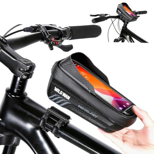 VERTAST Sacoche de cadre de vélo étanche pour téléphone portable Sacoche de cadre pour vélos de montagne, vélos de course, vélos électriques, avec écran tactile TPU sensible pour smartphone jusqu'à