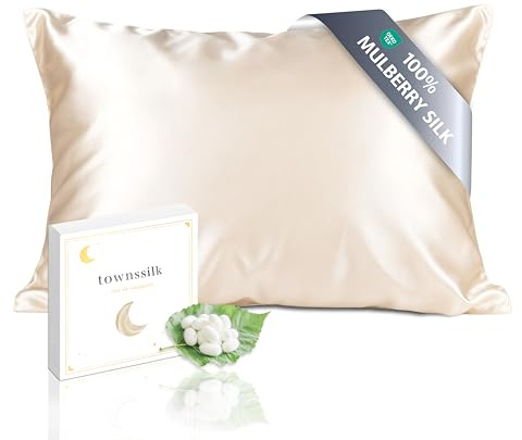 townssilk båda sidor 100 % 19 mm rent mullbärssilke örngott för hår och hud hälsa, 50 x 80 cm storlek kuddöverdrag med dold dragkedja 600 trådtäthet brungrå