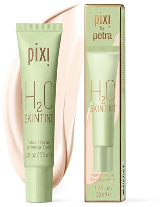 Pixi Beauty H2O SkinTint | Tonad gel fuktkräm | Lätt, fuktgivande och vattenbeständig | Balanserar hudtonen och minskar rodnad | Färgton: Fair | 1,2 foz/1,2 fl oz / 35 ml
