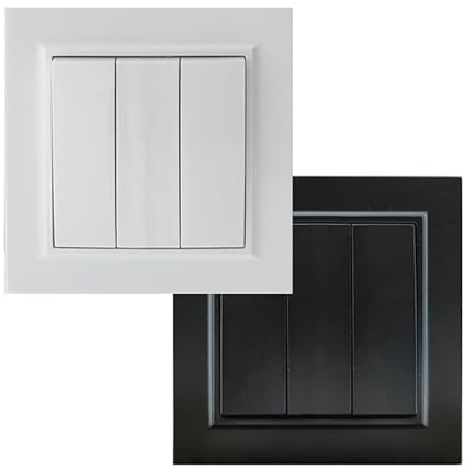 Interruptor Simple Triple Blanco - Control de luz, instalación fácil, ideal para viviendas y oficinas, regula la iluminación en espacios.