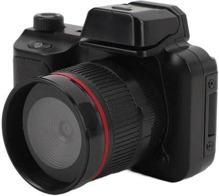 Fotocamera DSLR Digitale, Fotocamera SLR Digitale 1080P con Schermo HD Flip da 180 Gradi da 2 Pollici, Videocamera Digitale retrò con Zoom 4X per Video Fotografia Vlogging