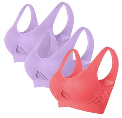 Generisch Meine bestellungen anzeigen Lassen, BHS, 3er Pack BH Damen ohne Bügel Push Up Sport BH Set Weich Atmungsaktiver Bequem BHS Set Yoga Gym Outdoor Fitness, Sale Angebote